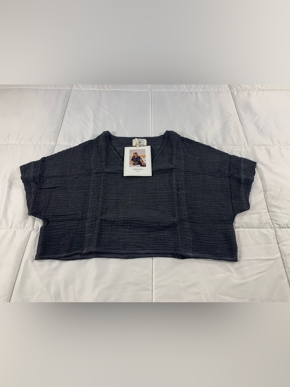 New Pokoloko Crinkle Crop Top size O/S